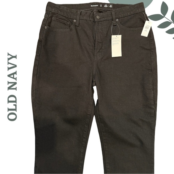 🛍️3/$40 Old Navy High-Rise O.G. Straight Jeans | Black | Size 14 Tall - Picture 3 of 7